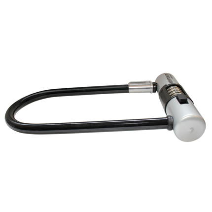 Kryptonite 005797 KryptoLok Combo U-Lock 12.7mm Hardened Steel Bicycle Lock with 4-Digit Resettable Combination, Double Deadbolt Security, FlexFrame Bracket, 4 x 9 Inch, Vinyl Coating, Black