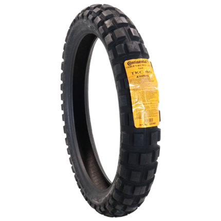 Continental TKC80 Dual Sport Front Motorcycle Tire 110/80B19 M/C 59Q Tubeless (TL) Mud & Snow M+S - Premium All-Terrain On/Off-Road Performance Front Tire for Adventure Touring Motorcycles