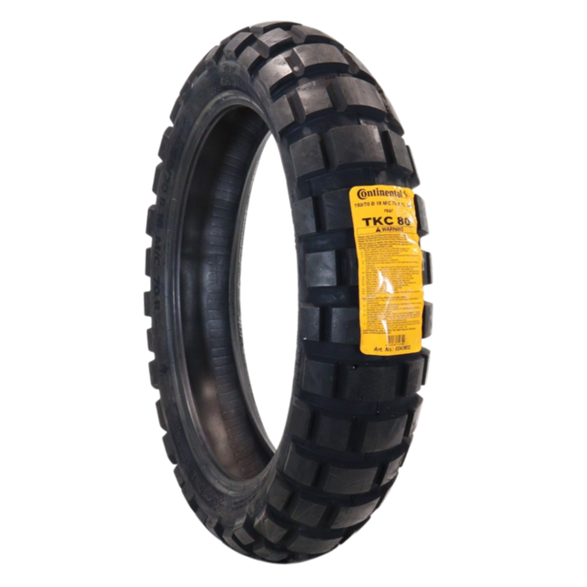 Continental TKC 80² 150/70B18 M/C 70R TL M+S Rear Motorcycle Tire – Heavy-Duty Dual-Sport & Adventure Touring Off-Road Rear Tire for All-Terrain Performance & Superior On-Road Stability
