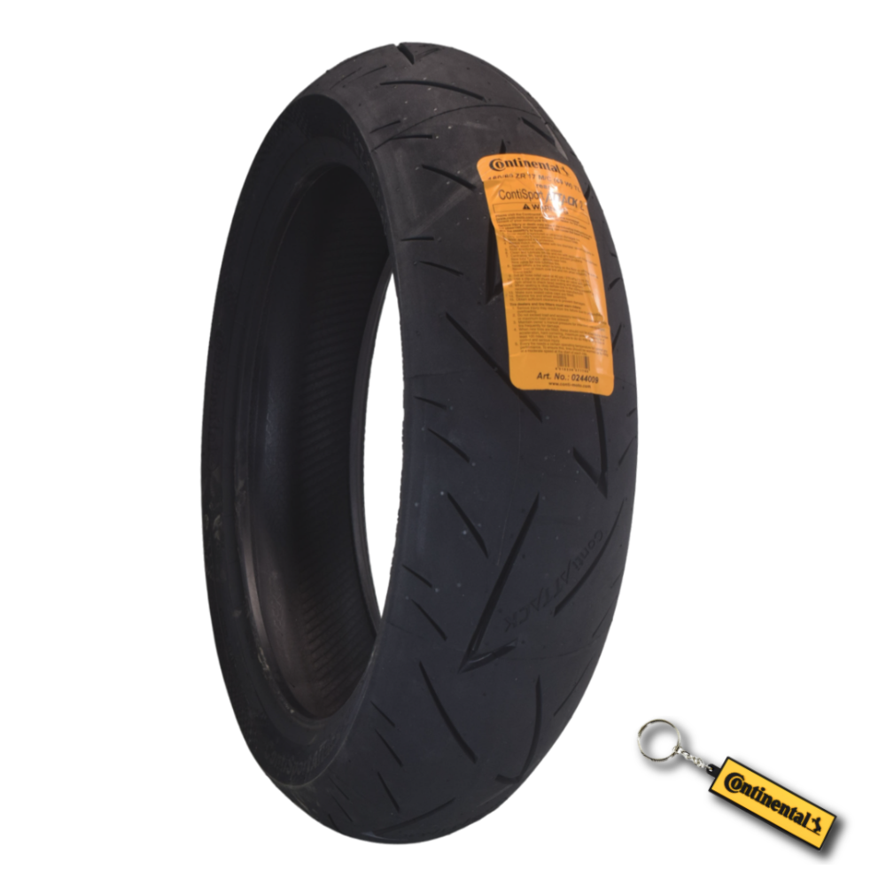Continental Sport Attack 2 160/60ZR17 Rear Motorcycle Tire with Keychain