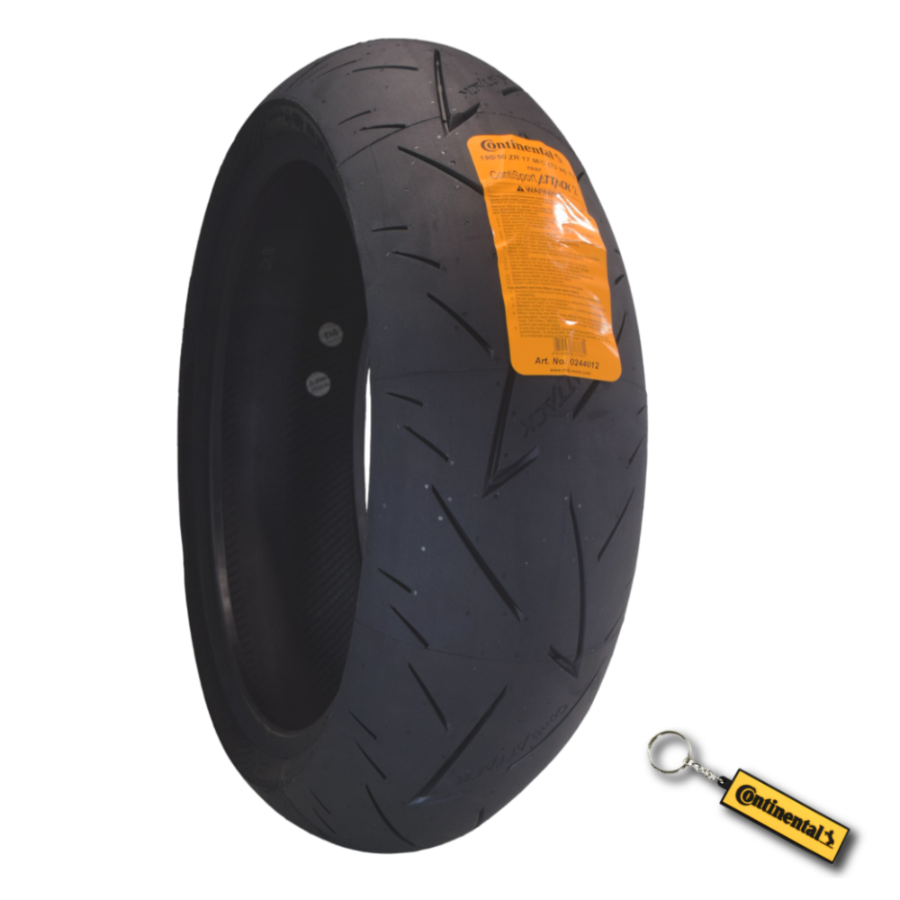 Continental Sport Attack 2 190/50ZR17 Rear Motorcycle Tire with Keychain