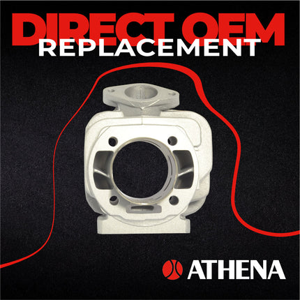 Athena 070100 Big Bore Cylinder Kit with Head (47.6mm, 70cc) - 10mm Pin Domed Head Piston Performance Upgrade, Converts 50cc to 70cc, Compatible with Yamaha Zuma 50 & Minarelli Vertical