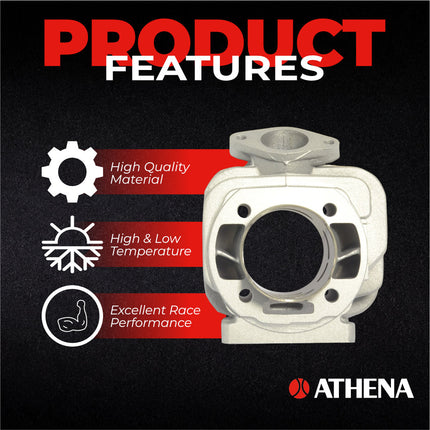 Athena 070100 Big Bore Cylinder Kit with Head (47.6mm, 70cc) - 10mm Pin Domed Head Piston Performance Upgrade, Converts 50cc to 70cc, Compatible with Yamaha Zuma 50 & Minarelli Vertical