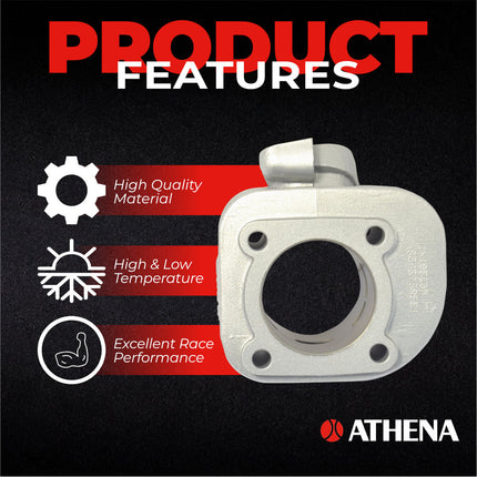 Athena 070200 Big Bore Cylinder Kit with Head (47.6mm, 70cc) - 10mm Pin Domed Head Piston Performance Upgrade, Converts 50cc to 70cc, Compatible with Yamaha Zuma 50 & Vino 50