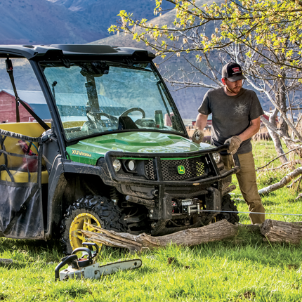 Warn R45 Wire Rope Winch - 3,500 lb Pulling Capacity, 50ft of Steel Rope, Remote-Mounted Rocker Switch, Roller fairlead for ATV, UTV, Side by Side, SXS Recovery & Towing, Includes Hyperlink Shackle