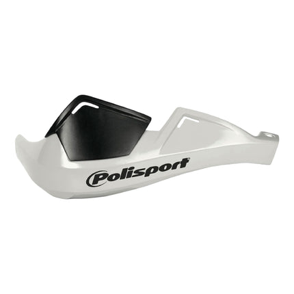 Polisport Evolution Integral Handguards for Motocross Motorcycles-MX Replica Plastic Hand Guards - Durable, Flexible, Easy to Install,  Supermoto, Motard, Dirt Bikes & Off-Road Protection- White