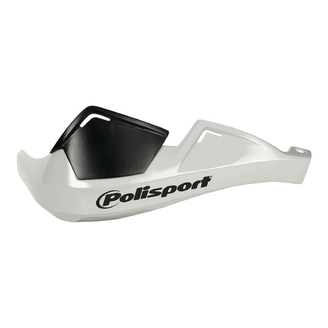 Polisport Evolution Integral Handguards for Motocross Motorcycles-MX Replica Plastic Hand Guards - Durable, Flexible, Easy to Install,  Supermoto, Motard, Dirt Bikes & Off-Road Protection- White