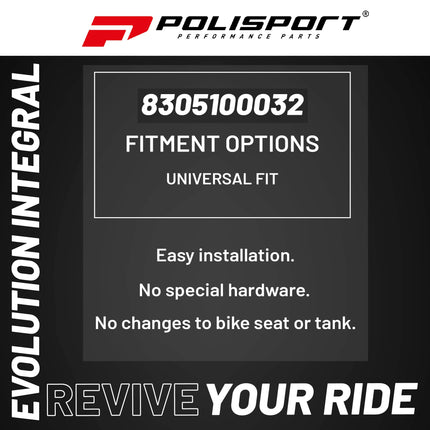 Polisport Evolution Integral Handguards for Motocross Motorcycles-MX Replica Plastic Hand Guards - Durable, Flexible, Easy to Install,  Supermoto, Motard, Dirt Bikes & Off-Road Protection- Red