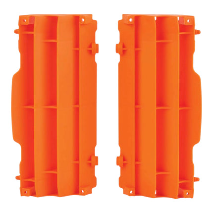 Polisport Radiator Louvers - Orange Panels for KTM 125/150/250/300/350/450 SX/SX-F/XC/XC-F/EXC (2007-2016)  - OEM Fit, Durable Plastic, Enhanced Airflow, Easy Installation