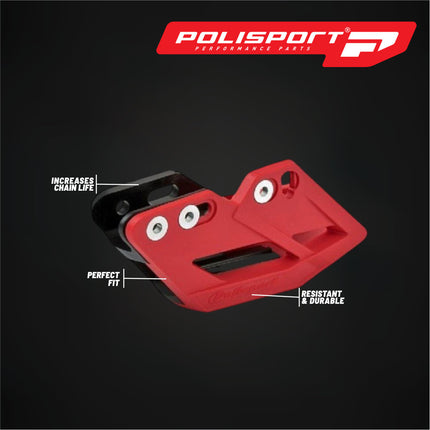 Polisport Motocross Motorcycles (MX) Chain Guide for GasGas EC 200-350 (2018-2024), MC125 (2018-2023), MC250F (2018-2023), MC450F (2018-2023), XC (2018-2020) Dirt Bikes - Red