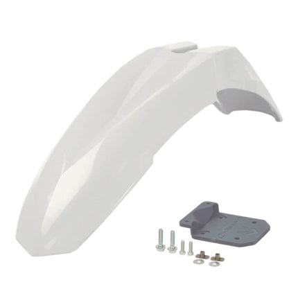 Polisport Supermoto (SM) Motocross (MX) Motard UFX Front Fender - Universal Fit for all Full Size Dirt Bikes - White