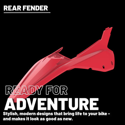 Polisport 8585300004 Rear Fender & Side Panels for Beta RR 2T/4T 2020-2026 & X-Trainer 2023-2026, Durable Gloss Polypropylene Dirt Bike Body Kit Replacement, Red