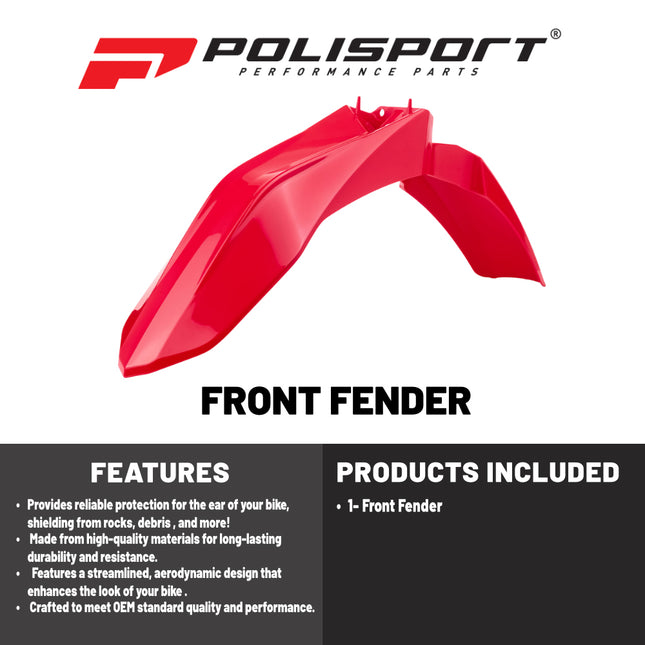Polisport Motocross (MX) Front Fender for GasGas/Rieju EC 250/300 (2018-20) / MR 200/250/300 (2021-26) Dirt Bike