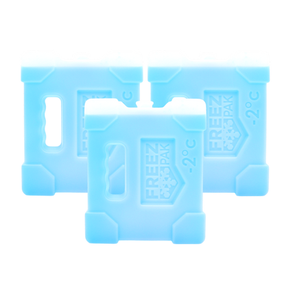 Freez Pak Extra Cold -2°C (28°F) 2.5lb Ice Pack Block - Reusable & Compact Ice Substitute Pack for Lunch Boxes, Coolers, Fishing, Sporting Events, Beach & Camping Trips - Made in the USA (3-Pack)