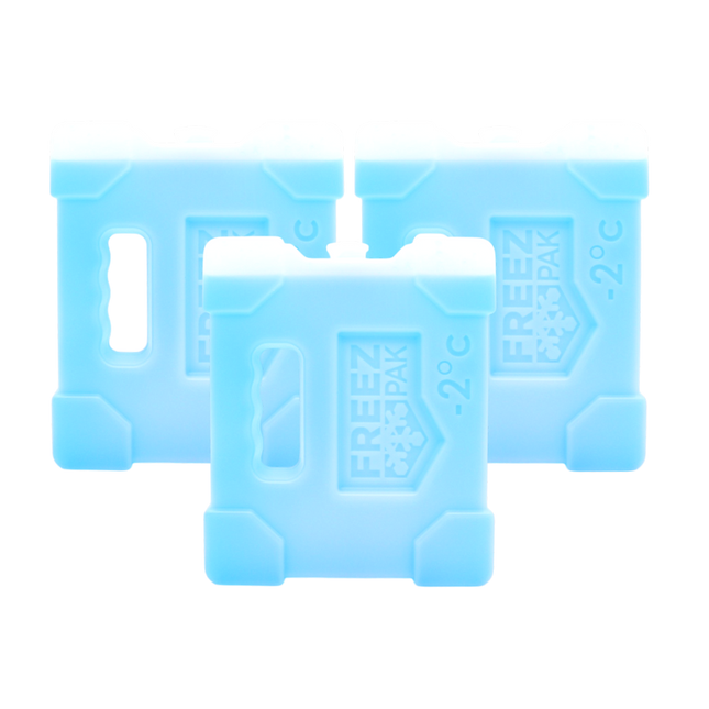 Freez Pak Extra Cold -2°C (28°F) 2.5lb Ice Pack Block - Reusable & Compact Ice Substitute Pack for Lunch Boxes, Coolers, Fishing, Sporting Events, Beach & Camping Trips - Made in the USA (3-Pack)