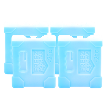 Freez Pak Extra Cold -2°C (28°F) 2.5lb Ice Pack Block - Reusable & Compact Ice Substitute Pack for Lunch Boxes, Coolers, Fishing, Sporting Events, Beach & Camping Trips - Made in the USA (4-Pack)