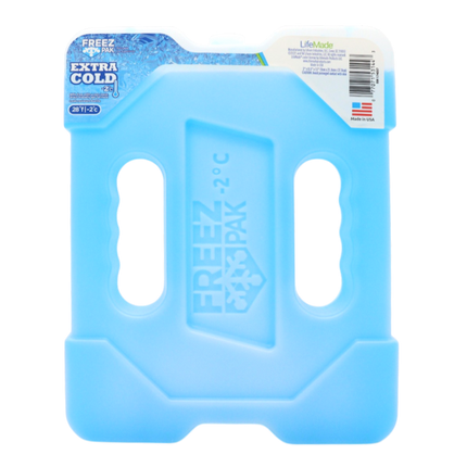 Freez Pak Extra Cold -2°C (28°F) 4.5lb Ice Pack Block - Reusable & Compact Ice Substitute Pack for Lunch Boxes, Coolers, Fishing, Sporting Events, Beach & Camping Trips - Made in the USA (Single)