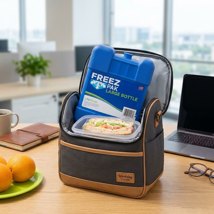 Freez Pak Large 2lb Ice Pack Block - Reusable & Compact Ice Substitute Pack for Lunch Boxes, Coolers, Fishing, Sporting Events, Beach & Camping Trips - Made in the USA (4-Pack)