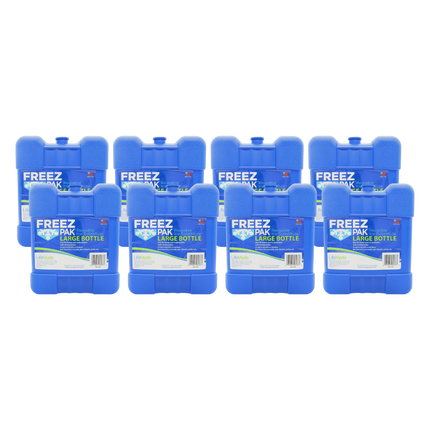 Freez Pak Large 2lb Ice Pack Block - Reusable & Compact Ice Substitute Pack for Lunch Boxes, Coolers, Fishing, Sporting Events, Beach & Camping Trips - Made in the USA (8-Pack)