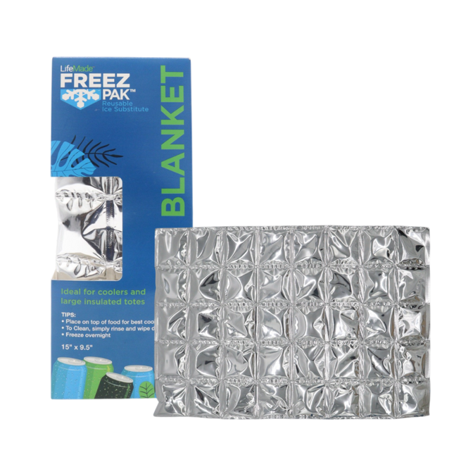 Freez Pak Reusable Flexible Ice Blanket Sheet – Non-Toxic, Leak-Proof Cooler Ice Substitute for Camping, Picnics, and Travel