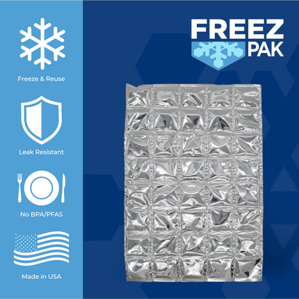 Freez Pak Reusable Flexible Ice Blanket Sheet – Non-Toxic, Leak-Proof Cooler Ice Substitute for Camping, Picnics, and Travel (2 Pack)