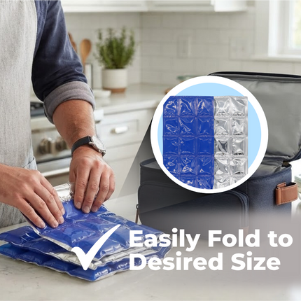 Freez Pak Reusable Flexible Ice Blanket Sheet – Non-Toxic, Leak-Proof Cooler Ice Substitute for Camping, Picnics, and Travel (2 Pack)