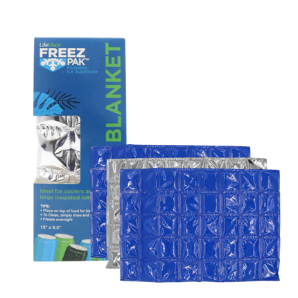 Freez Pak Reusable Flexible Ice Blanket Sheet – Non-Toxic, Leak-Proof Cooler Ice Substitute for Camping, Picnics, and Travel (3 Pack)
