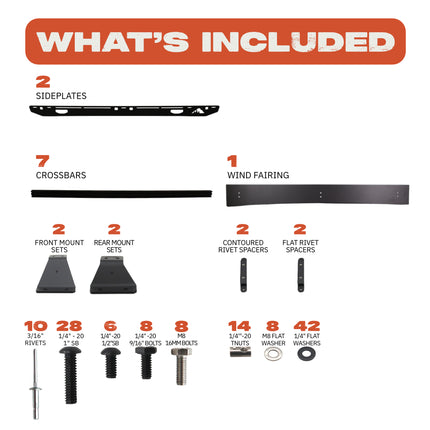 Sherpa 129744 The Grizzly Half Height Roof Rack for Toyota Tundra CrewMax - Full-Length Aluminum, 1/4" Side Panels, Modification Required, Black Textured Powder Coat Finish