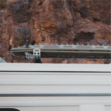 Sherpa 149100 Universal Roof Track Load Bars 43" (Pair) - Low-Profile Aluminum Crossbars for Vehicles, Canopies & Campers with M6 & M8 Track Nuts - Includes Flat & Contoured Mounting Feet