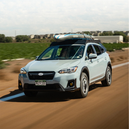 Sherpa 150744 The Cascade Half Height Roof Rack for 2018-2023 Subaru Crosstrek - Full-Length Aluminum, 1/4" Side Panels, Drill-Free No Modification, Black Textured Powder Coat Finish