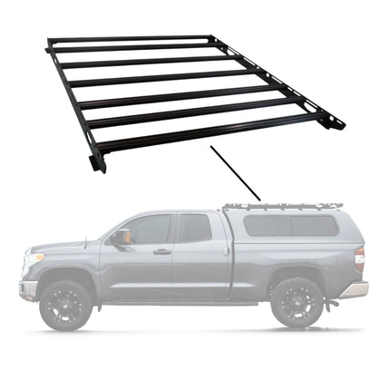 Sherpa 162644 Crows Nest Universal Truck Topper Rack for 5.5ft Bed with 56" Crossbar -  1/4" Aircraft-Grade Aluminum, Drill-Free, Adjustable Feet for Topper Fit