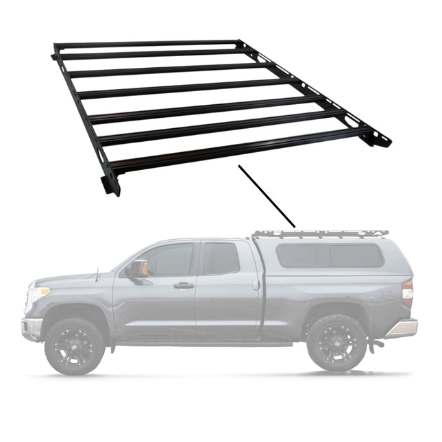 Sherpa 162644 Crows Nest Universal Truck Topper Rack for 5.5ft Bed with 56" Crossbar -  1/4" Aircraft-Grade Aluminum, Drill-Free, Adjustable Feet for Topper Fit