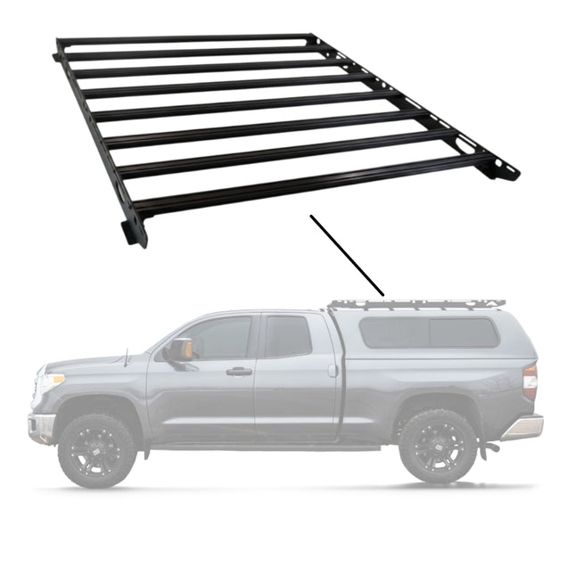 Sherpa 164544 Crows Nest Universal Truck Topper Rack for 6.5ft Bed with 55" Crossbar - 1/4" Aircraft-Grade Aluminum, Drill-Free, Adjustable Feet for Topper Fit