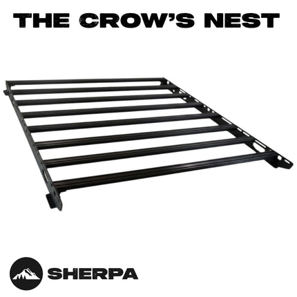 Sherpa 164544 Crows Nest Universal Truck Topper Rack for 6.5ft Bed with 55" Crossbar - 1/4" Aircraft-Grade Aluminum, Drill-Free, Adjustable Feet for Topper Fit