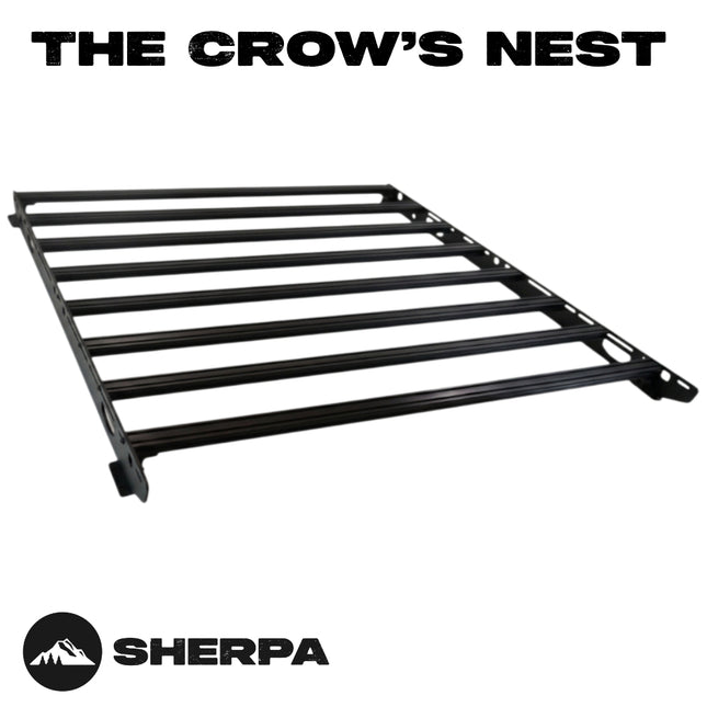 Sherpa 164544 Crows Nest Universal Truck Topper Rack for 6.5ft Bed with 55" Crossbar - 1/4" Aircraft-Grade Aluminum, Drill-Free, Adjustable Feet for Topper Fit