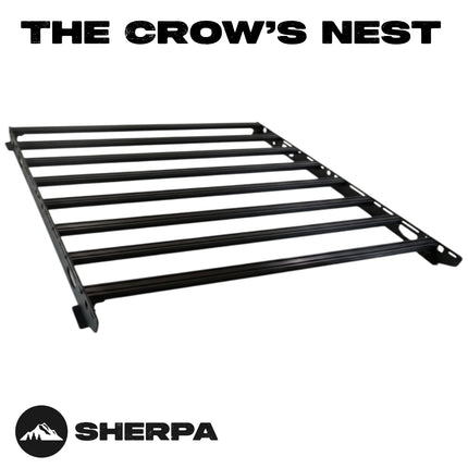 Sherpa 164644 Crows Nest Universal Truck Topper Rack for 6.5ft Bed with 56" Crossbar - 1/4" Aircraft-Grade Aluminum, Drill-Free, Adjustable Feet for Topper Fit