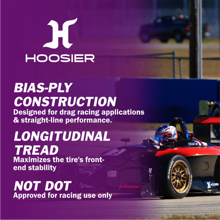 Hoosier 18140D06 Rear Drag Racing Slick - 28.0/9.0-15 D06 Compound Bias-Ply Tire Engineered for Maximum Traction and Launch Performance  Includes Collector Miniature Tire Keychain