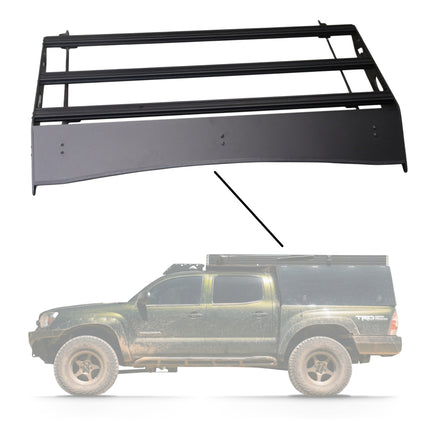 Sherpa 193844 The Animas Full Height 24" Roof Rack for 2005-2023 Toyota Tacoma - Full-Length Aluminum, 1/4" Side Panels, Drill-Free No Modification, Black Textured Powder Coat Finish