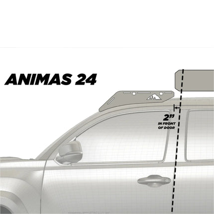 Sherpa 193844 The Animas Full Height 24" Roof Rack for 2005-2023 Toyota Tacoma - Full-Length Aluminum, 1/4" Side Panels, Drill-Free No Modification, Black Textured Powder Coat Finish