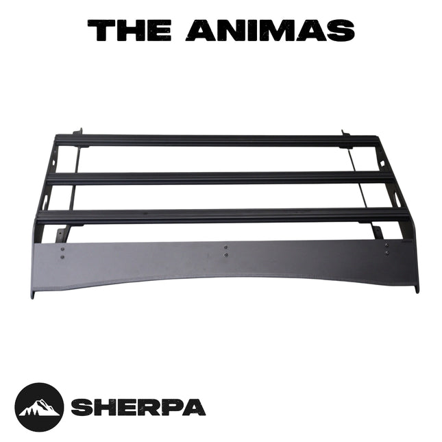 Sherpa 194744 The Animas Half Height 30" Roof Rack for 2005-2023 Toyota Tacoma - Full-Length Aluminum, 1/4" Side Panels, Drill-Free No Modification, Black Textured Powder Coat Finish