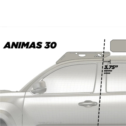 Sherpa 194744 The Animas Half Height 30" Roof Rack for 2005-2023 Toyota Tacoma - Full-Length Aluminum, 1/4" Side Panels, Drill-Free No Modification, Black Textured Powder Coat Finish