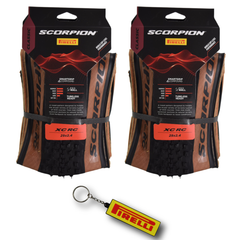 Pirelli SCORPION XC RC Classic Tan-wall (29 x 2.4)  Peak Performance for Demanding XC Racing SmartGRIP Compound ProWALL Technology Versatile Tread Design (2 Tires)