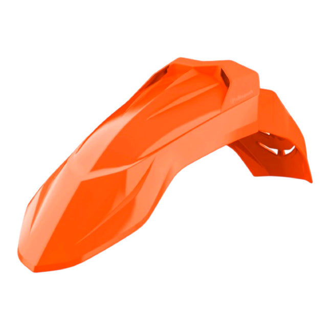 Polisport Supermoto (SM) Motocross (MX) UFX Front Fender - Universal Fit for all Full Size Dirt Bikes - Orange