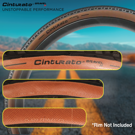 Pirelli Cinturato Gravel H TLR Classic 45-622 (700 x 45c) Road Bicycle Tire - SpeedGrip Compound, Clincher Type, Tubeless Ready Bike Tire 700x45c