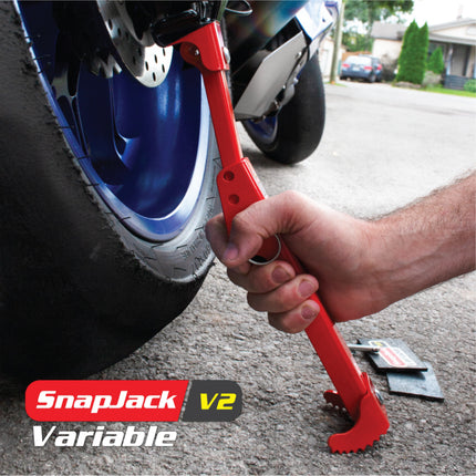 Tirox Snapjack V2 Motorcycle Compact Portable Jack Stand Kickstand with Durable Metallic Finish