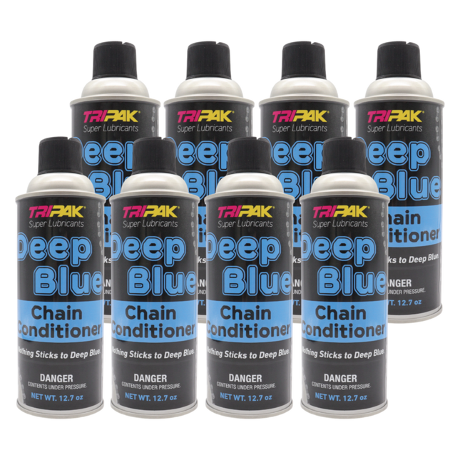 TRIPAK Deep Blue Chain Conditioner - Advanced Anti-Wear Formula (8 Pack)
