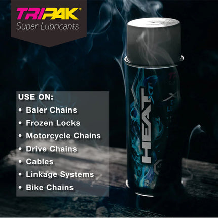 Tripak Heat Xtreme All-Weather Penetrating Lubricant & Fast De-Icer Spray – High-Performance Heavy-Duty Penetrant, Rapid Frost & Ice Remover, Friction Reducer, and Rust Protection for Cold Weather