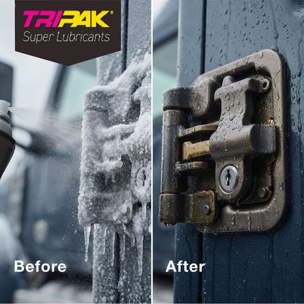 Tripak Heat Xtreme All-Weather Penetrating Lubricant & Fast De-Icer Spray – High-Performance Heavy-Duty Penetrant, Rapid Frost & Ice Remover, Friction Reducer, and Rust Protection for Cold Weather