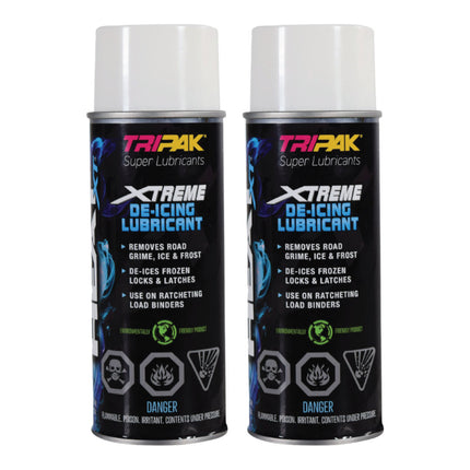 Tripak Heat Xtreme All-Weather Penetrating Lubricant & Fast De-Icer Spray (2 Pack) – Heavy-Duty Anti-Seize, Rapid Frost & Ice Melter, Moisture Displacer, and Rust Protectant for Locks & Tools