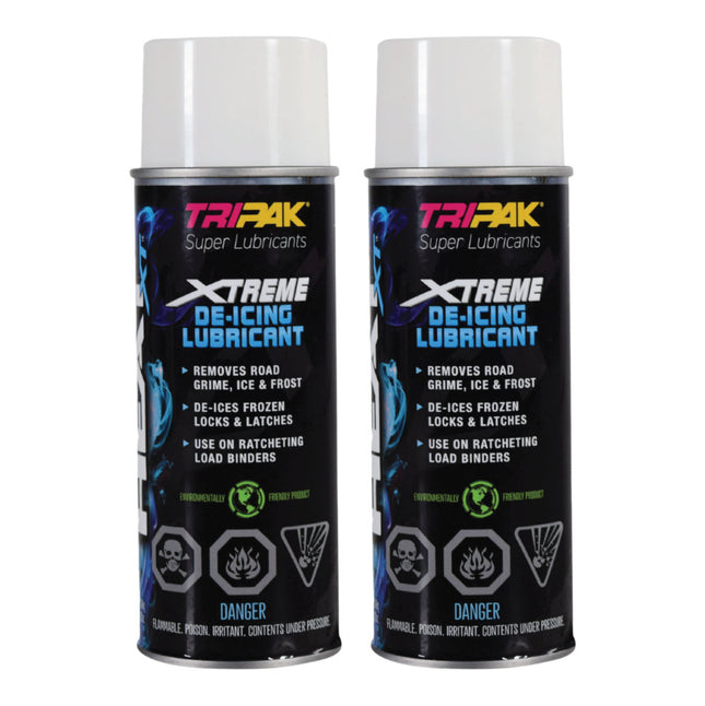 Tripak Heat Xtreme All-Weather Penetrating Lubricant & Fast De-Icer Spray (2 Pack) – Heavy-Duty Anti-Seize, Rapid Frost & Ice Melter, Moisture Displacer, and Rust Protectant for Locks & Tools